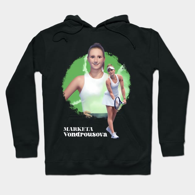 Marketa Vondrousova Cartoon Anime Hoodie by jandesky